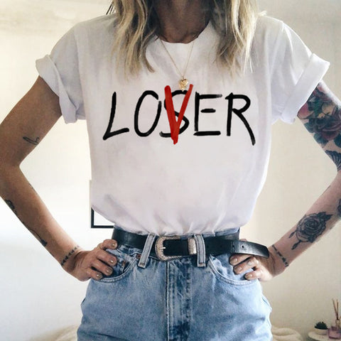 Image of Lover Loser Printed Hoodie Vintage Vogue Ullzang Mens Hodies Autumn Winter Hoodies Sweatshirt Fleece Street Hoodys for Women Men